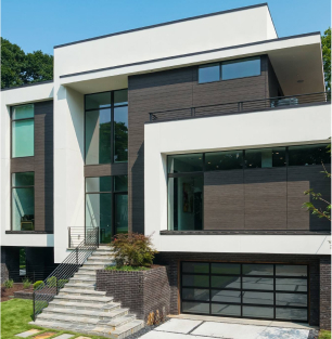 Примеры проектов частных домов, отделанных фасадными панелями Nichiha